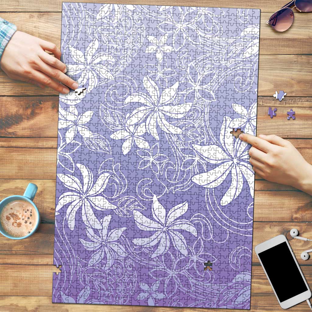 Tiare Tahiti Puzzle Purple Polynesia Motifs - Polynesian Pride