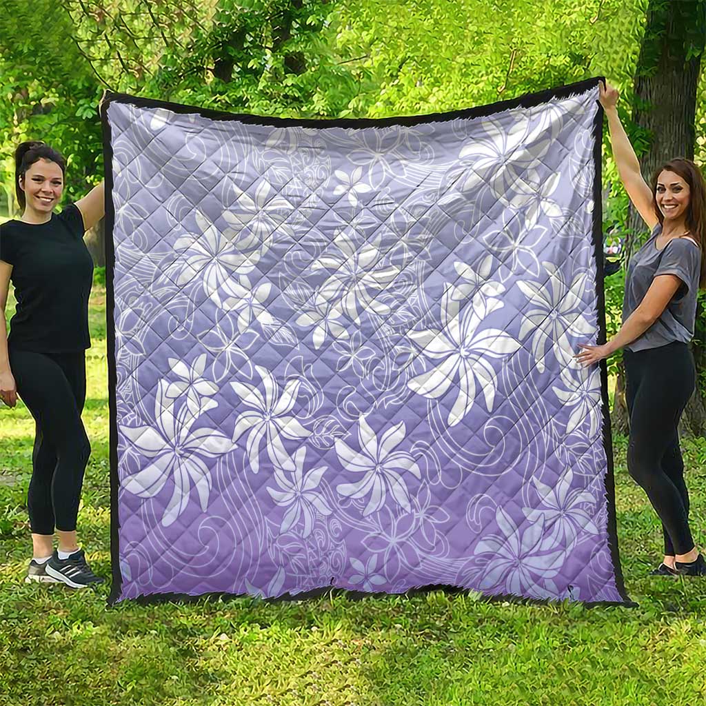 Tiare Tahiti Quilt Purple Polynesia Motifs - Polynesian Pride
