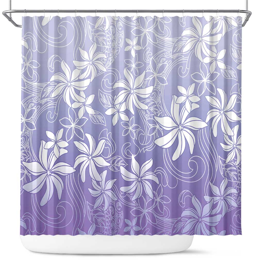Tiare Tahiti Shower Curtain Purple Polynesia Motifs - Polynesian Pride
