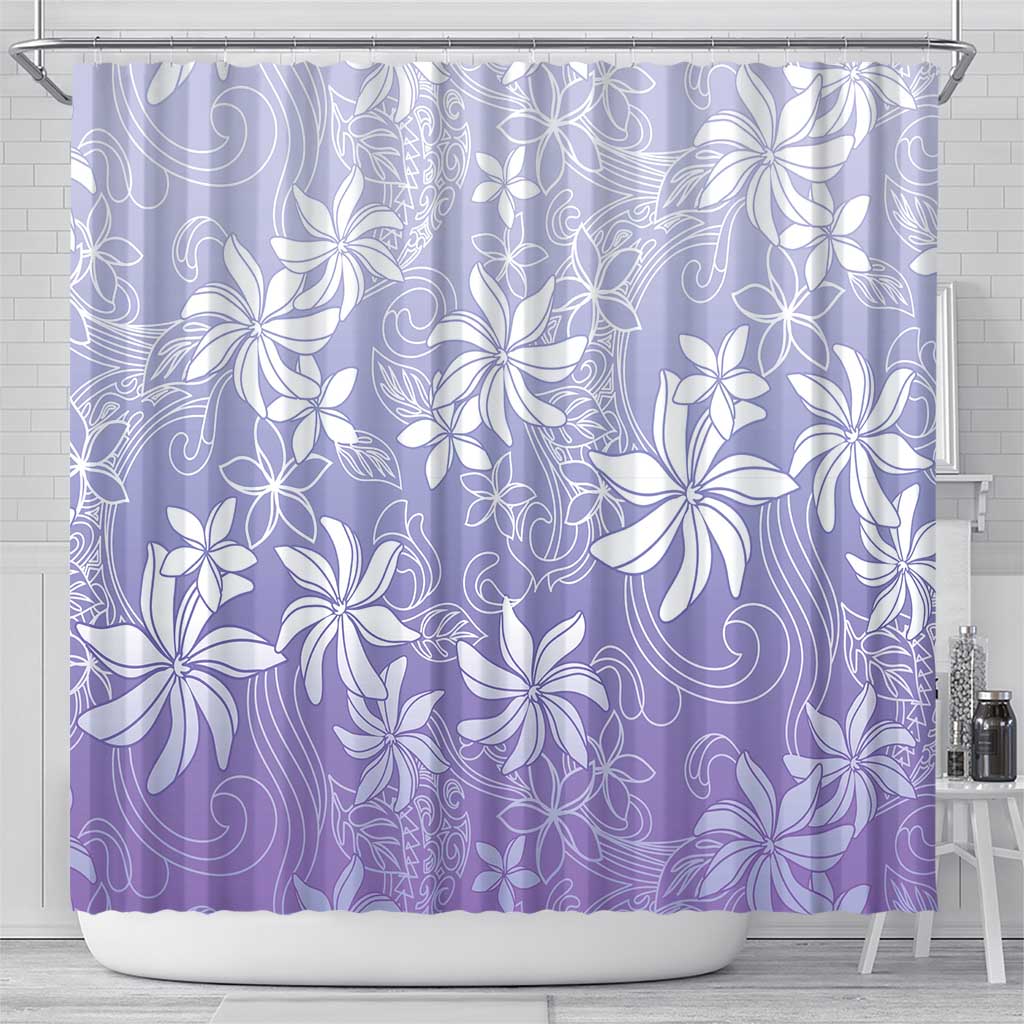 Tiare Tahiti Shower Curtain Purple Polynesia Motifs - Polynesian Pride