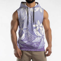 Tiare Tahiti Sleeveless Hoodie Purple Polynesia Motifs - Polynesian Pride
