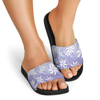Tiare Tahiti Slide Sandals Purple Polynesia Motifs - Polynesian Pride