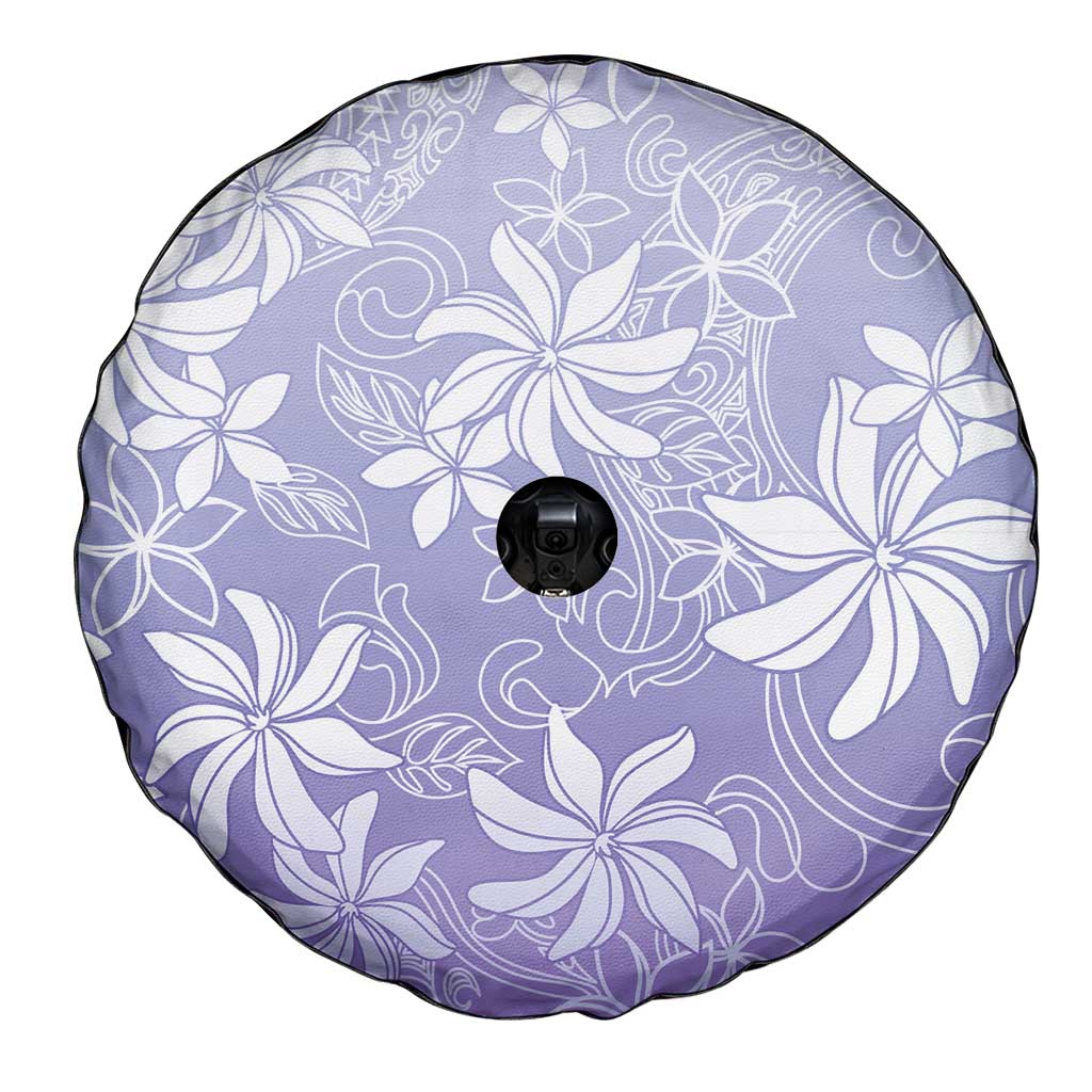 Tiare Tahiti Spare Tire Cover Purple Polynesia Motifs - Polynesian Pride