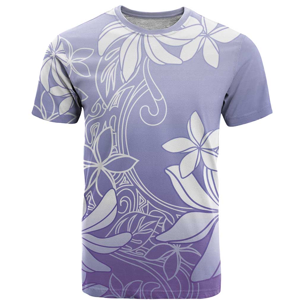 Tiare Tahiti T Shirt Purple Polynesia Motifs - Polynesian Pride