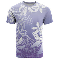 Tiare Tahiti T Shirt Purple Polynesia Motifs - Polynesian Pride