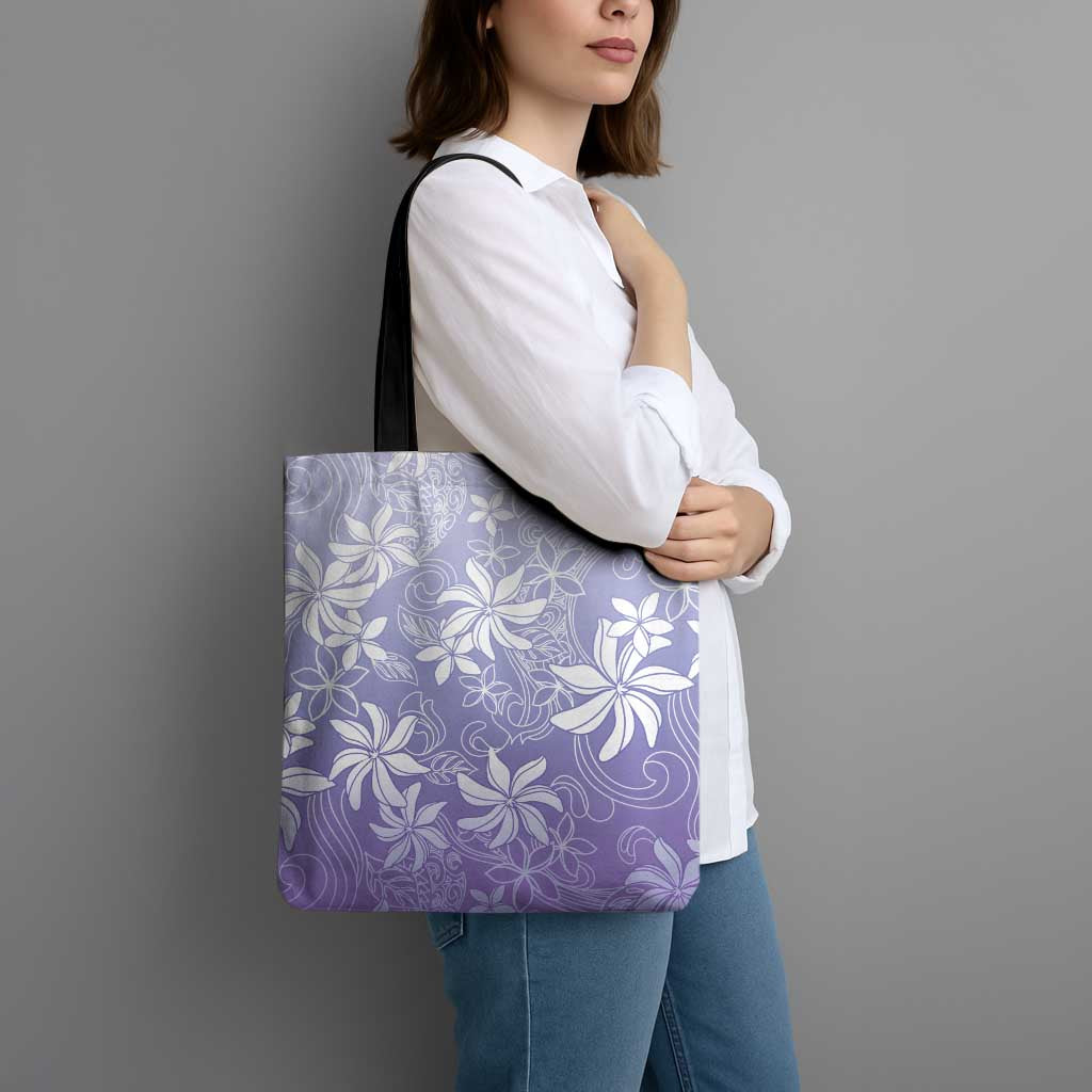 Tiare Tahiti Tote Bag Purple Polynesia Motifs - Polynesian Pride