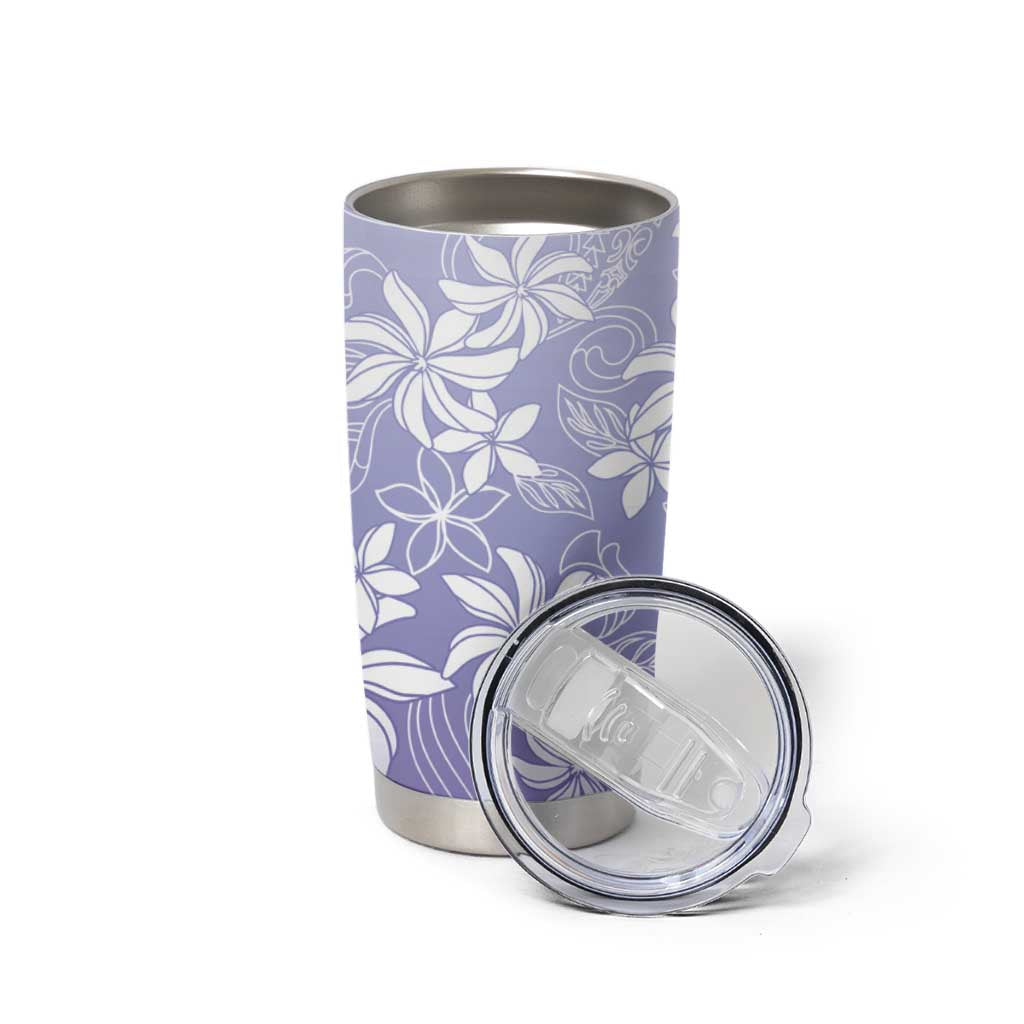 Tiare Tahiti Tumbler Cup Purple Polynesia Motifs - Polynesian Pride