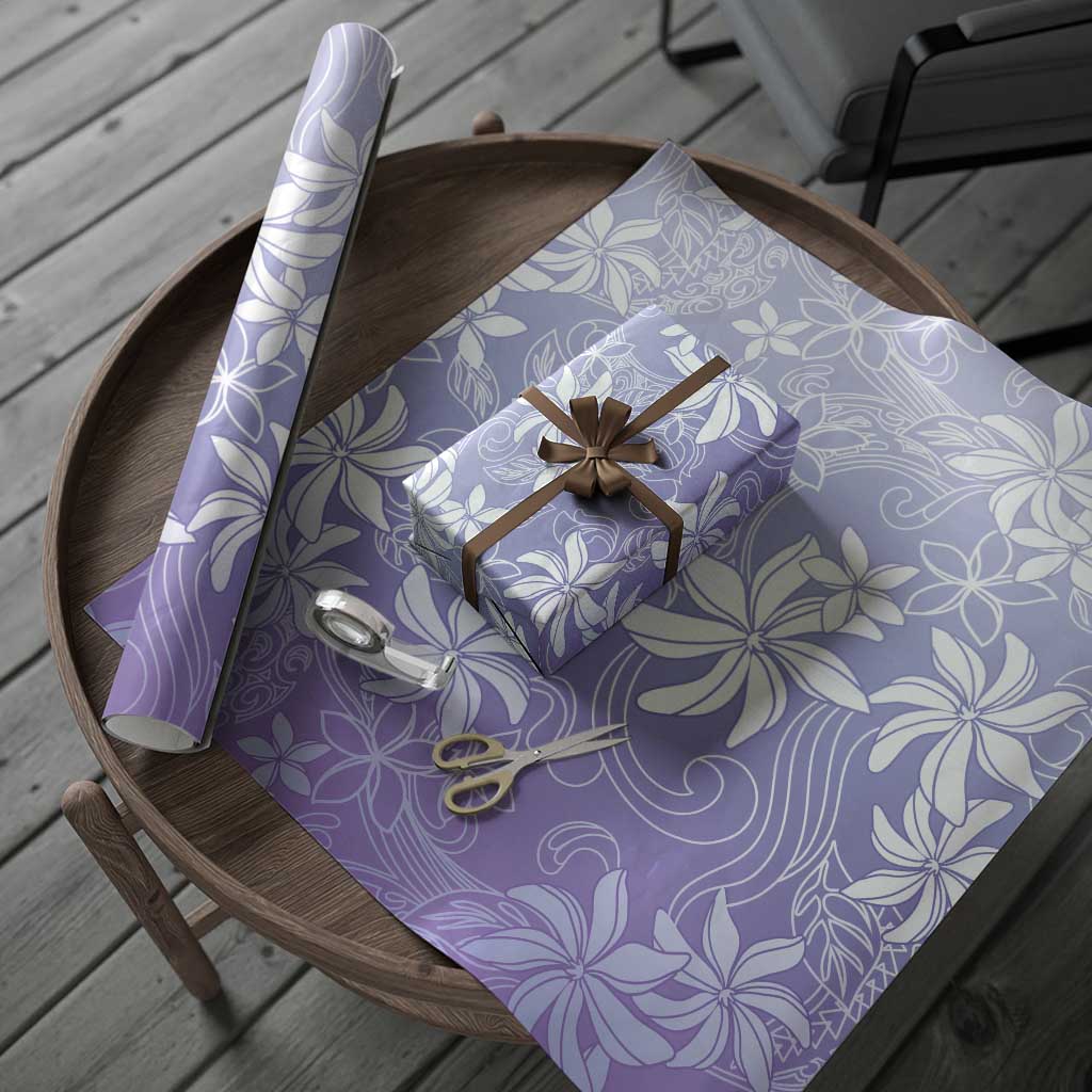 Tiare Tahiti Wrapping Paper Purple Polynesia Motifs - Polynesian Pride