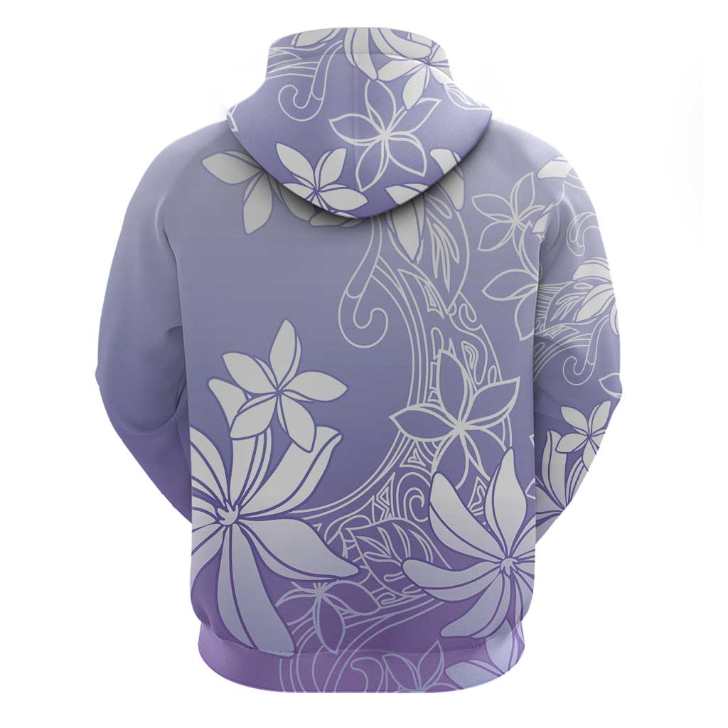 Tiare Tahiti Zip Hoodie Purple Polynesia Motifs - Polynesian Pride
