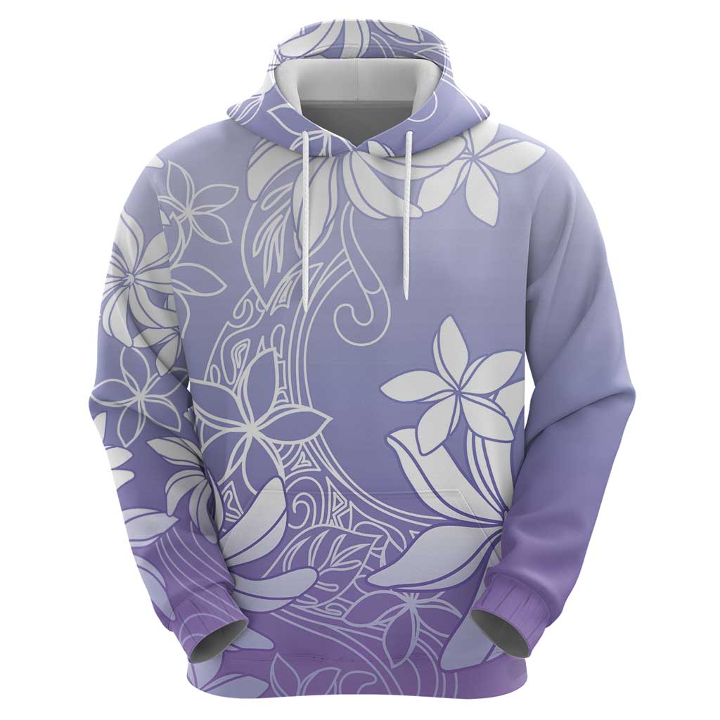 Tiare Tahiti Zip Hoodie Purple Polynesia Motifs - Polynesian Pride