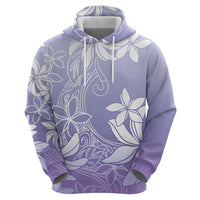 Tiare Tahiti Zip Hoodie Purple Polynesia Motifs - Polynesian Pride