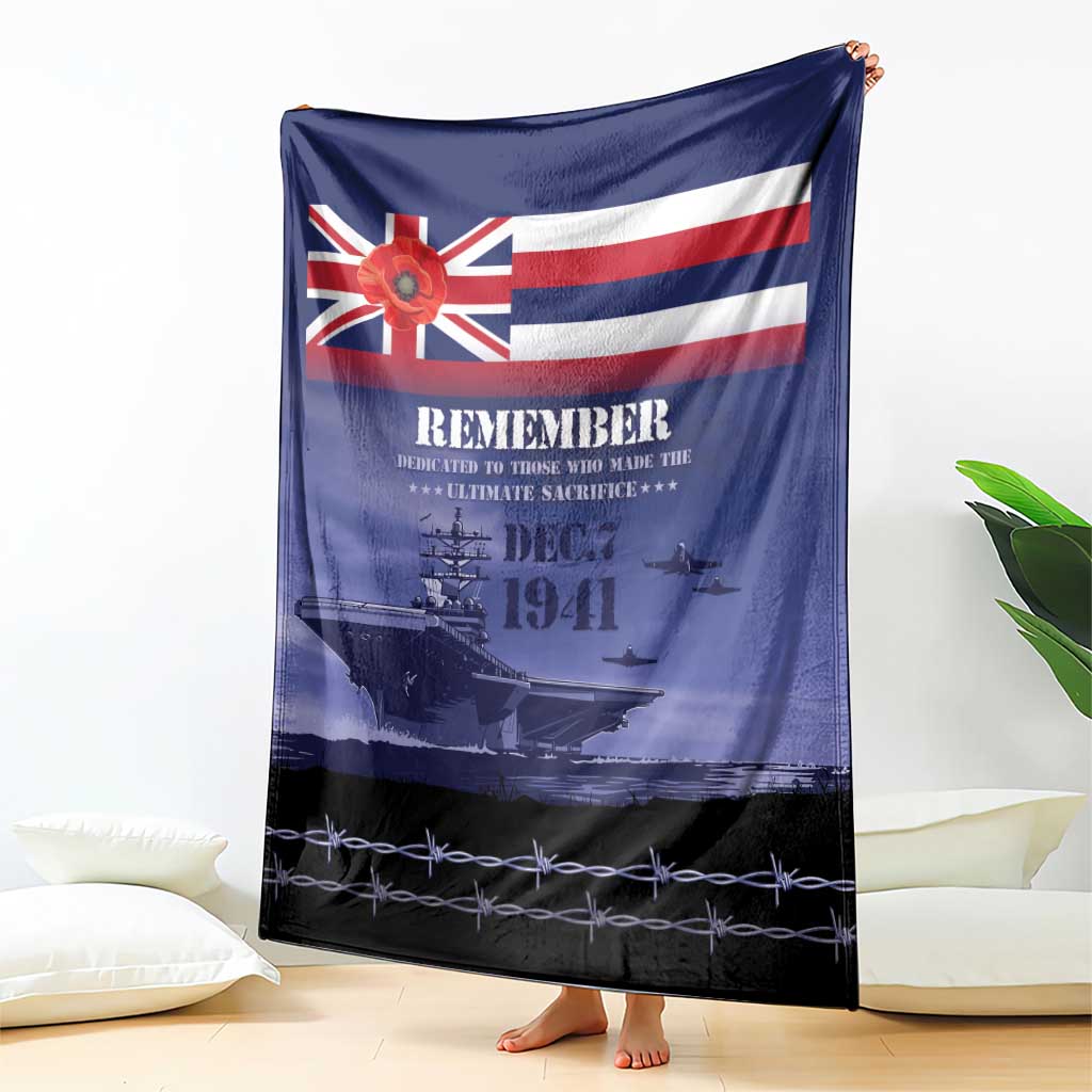 Hawaii Pearl Harbor Remembrance Day Blanket Flag Style