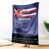 Hawaii Pearl Harbor Remembrance Day Blanket Flag Style