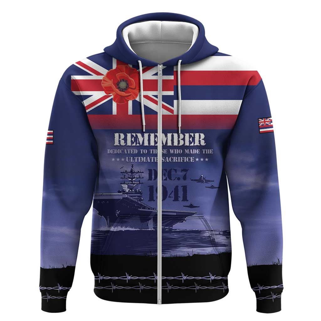 Hawaii Pearl Harbor Remembrance Day Hoodie Flag Style