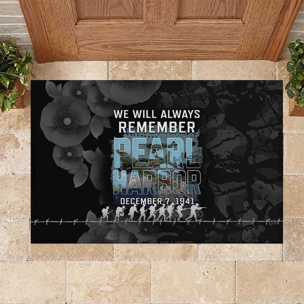 Pearl Harbor Remembrance Day Rubber Doormat We Will Always Remember