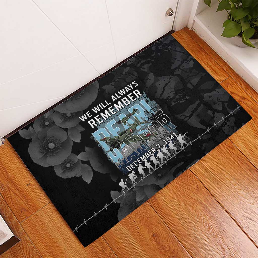 Pearl Harbor Remembrance Day Rubber Doormat We Will Always Remember
