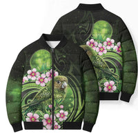 New Zealand Aotearoa Kakapo Bomber Puffer Jacket Maori Pattern With Manuka Galaxy Style - Polynesian Pride