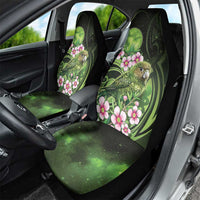 New Zealand Aotearoa Kakapo Car Seat Cover Maori Pattern With Manuka Galaxy Style - Polynesian Pride