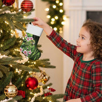 New Zealand Aotearoa Kakapo Christmas Stocking Maori Pattern With Manuka Galaxy Style - Polynesian Pride