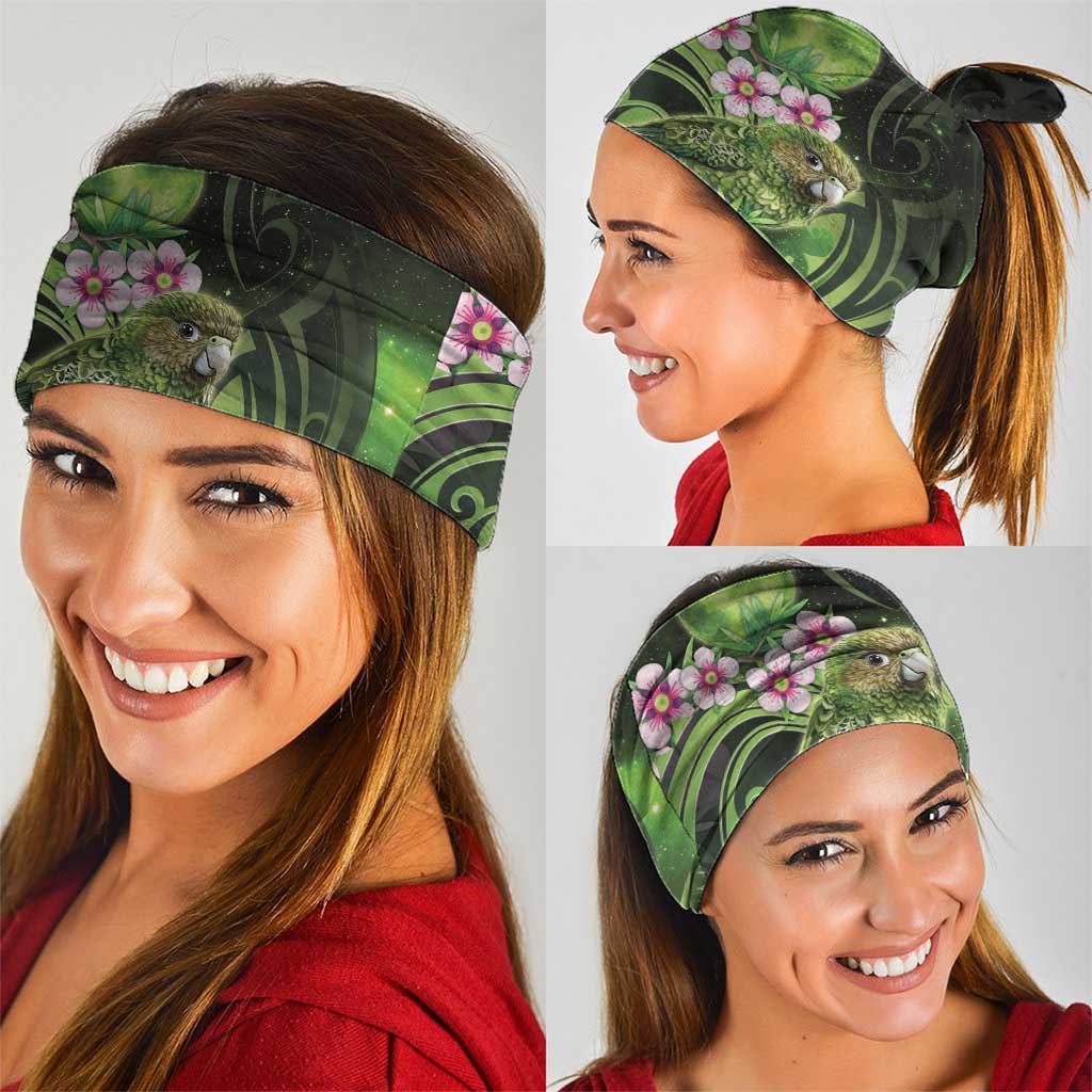 New Zealand Aotearoa Kakapo Neck Gaiter Maori Pattern With Manuka Galaxy Style - Polynesian Pride