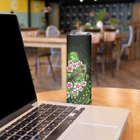 New Zealand Aotearoa Kakapo Skinny Tumbler Maori Pattern With Manuka Galaxy Style - Polynesian Pride