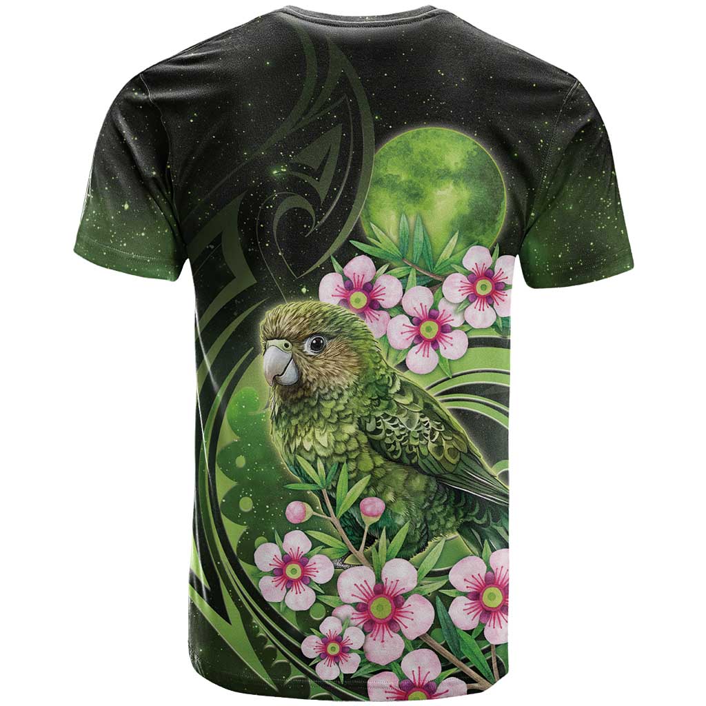 New Zealand Aotearoa Kakapo T Shirt Maori Pattern With Manuka Galaxy Style - Polynesian Pride