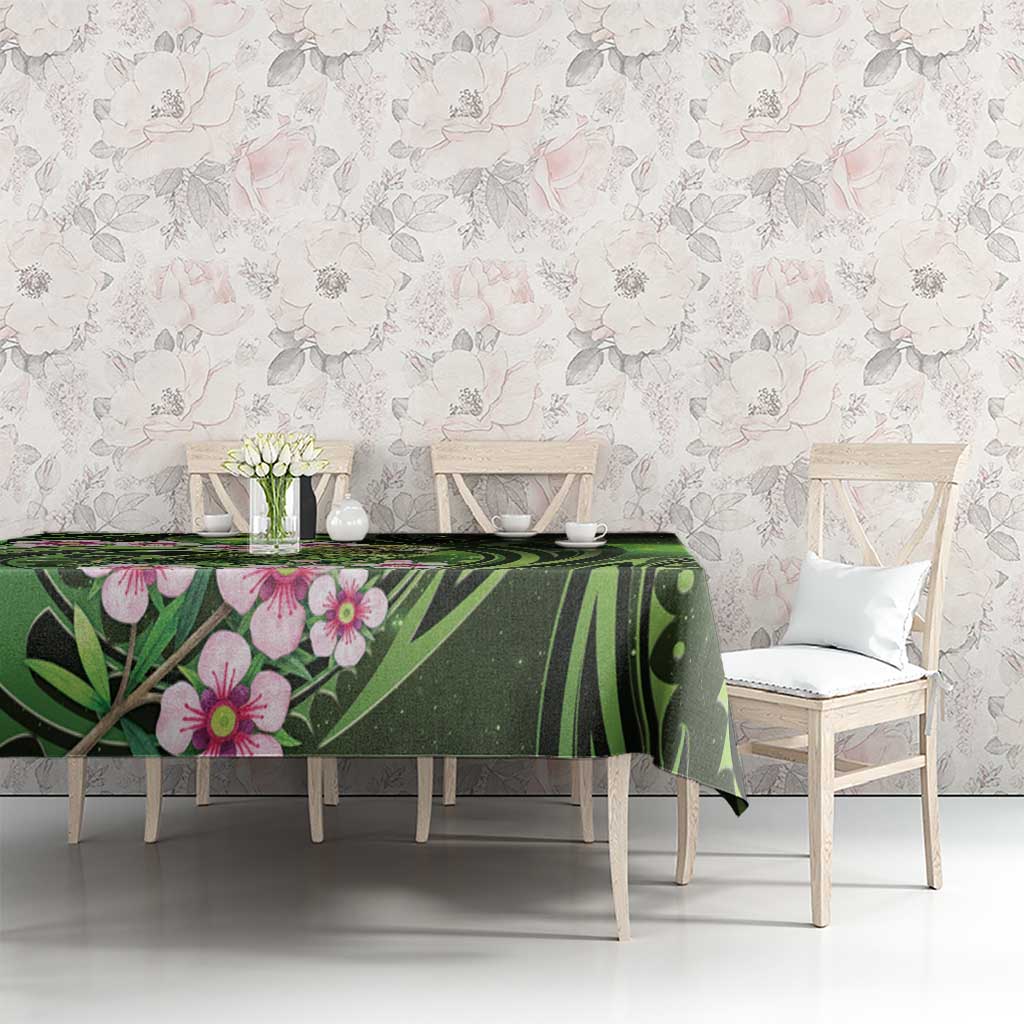 New Zealand Aotearoa Kakapo Tablecloth Maori Pattern With Manuka Galaxy Style - Polynesian Pride