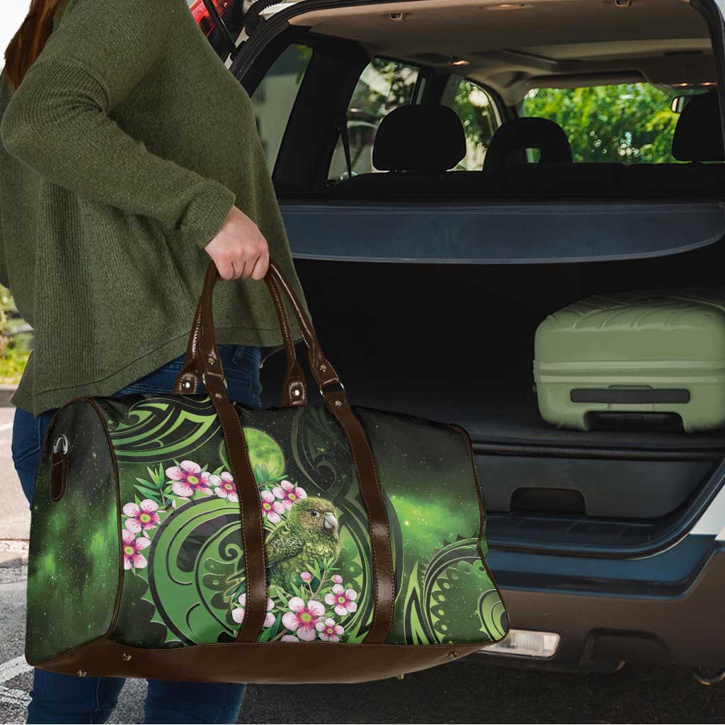 New Zealand Aotearoa Kakapo Travel Bag Maori Pattern With Manuka Galaxy Style - Polynesian Pride
