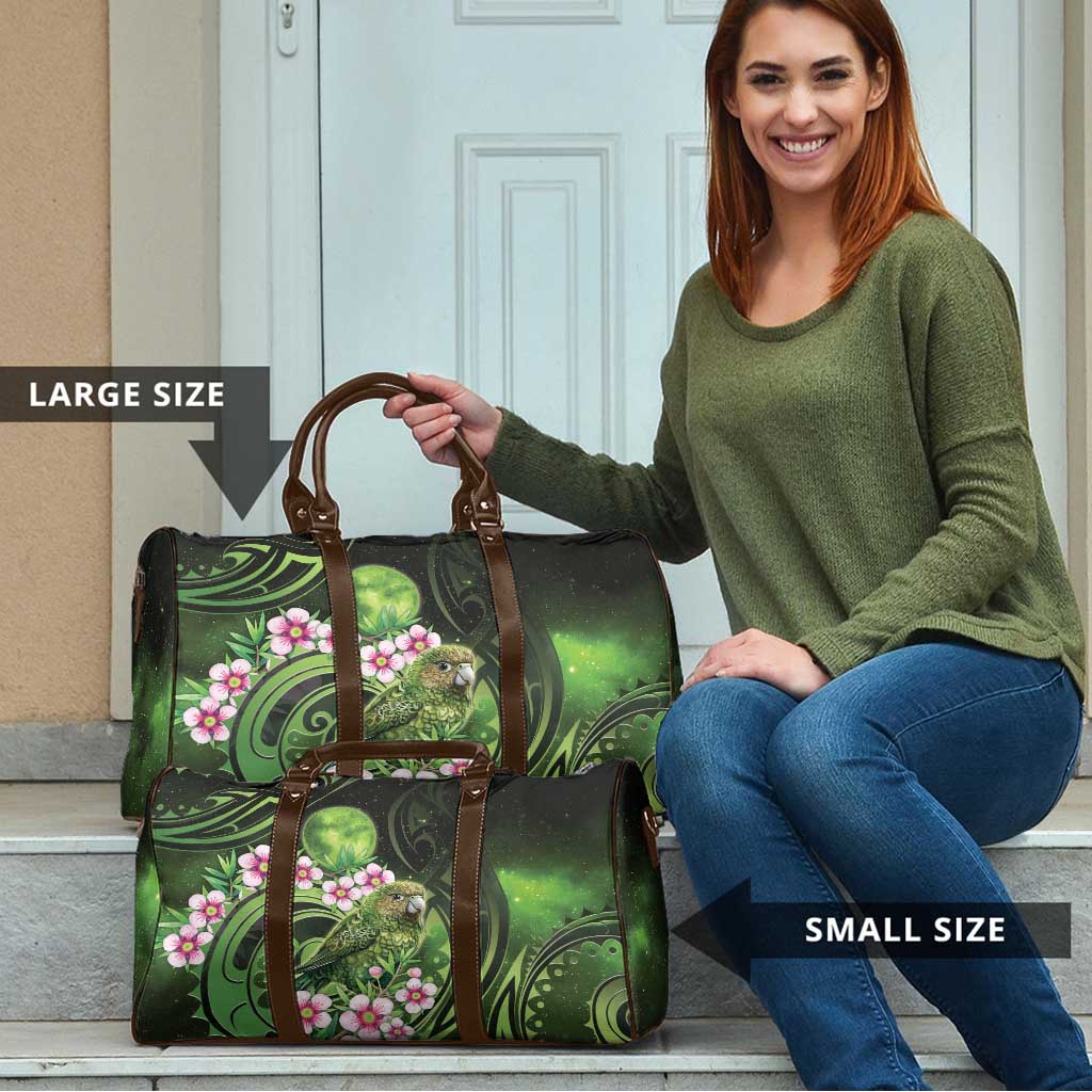 New Zealand Aotearoa Kakapo Travel Bag Maori Pattern With Manuka Galaxy Style - Polynesian Pride