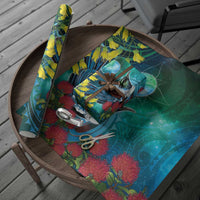 New Zealand Tui Bird Wrapping Paper Maori Koru With Pohutukawa Galaxy Style LT05 - Polynesian Pride