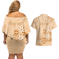 Personalised New Zealand Auckland Folk Festival Couples Matching Off Shoulder Short Dress and Hawaiian Shirt Vintage Style LT05 - Polynesian Pride