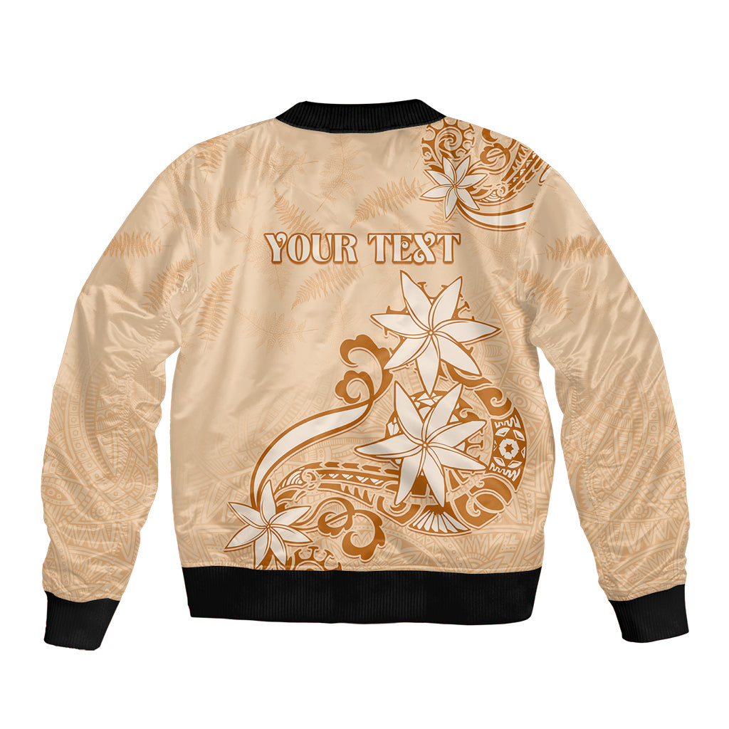 Personalised New Zealand Auckland Folk Festival Sleeve Zip Bomber Jacket Vintage Style LT05 - Polynesian Pride