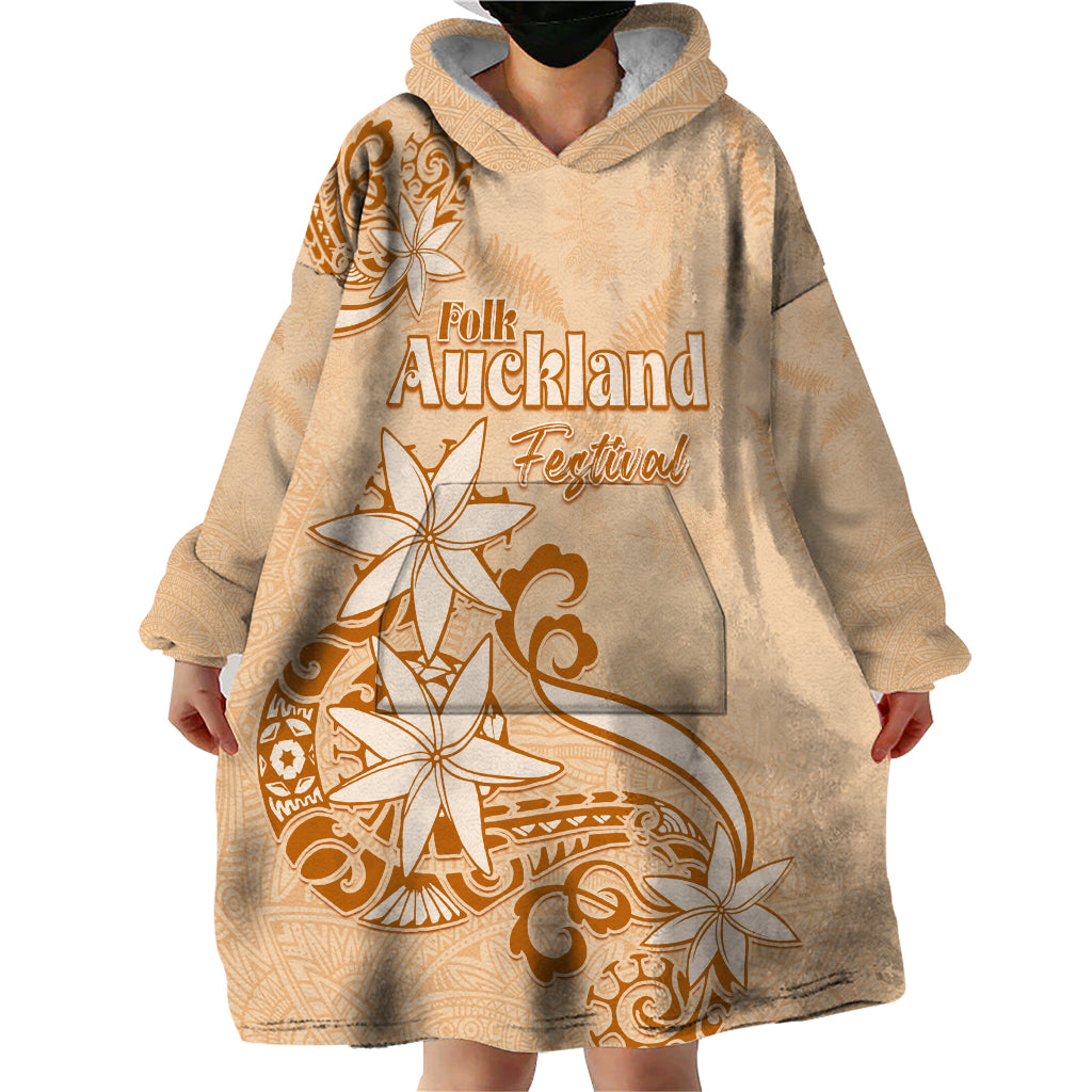Personalised New Zealand Auckland Folk Festival Wearable Blanket Hoodie Vintage Style LT05 - Polynesian Pride