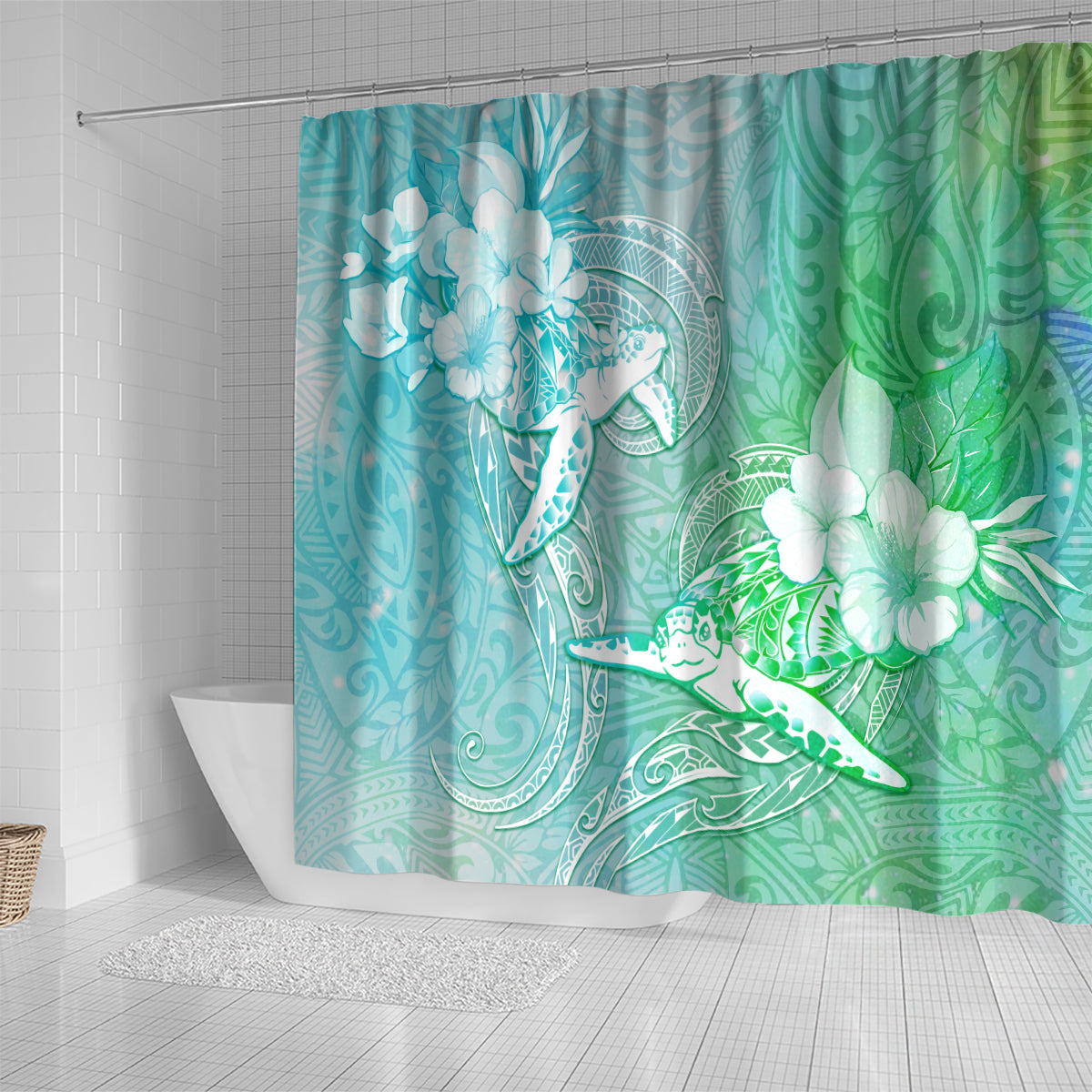 Couple Sea Turtle One Love One Heart Shower Curtain LT05 - Polynesian Pride