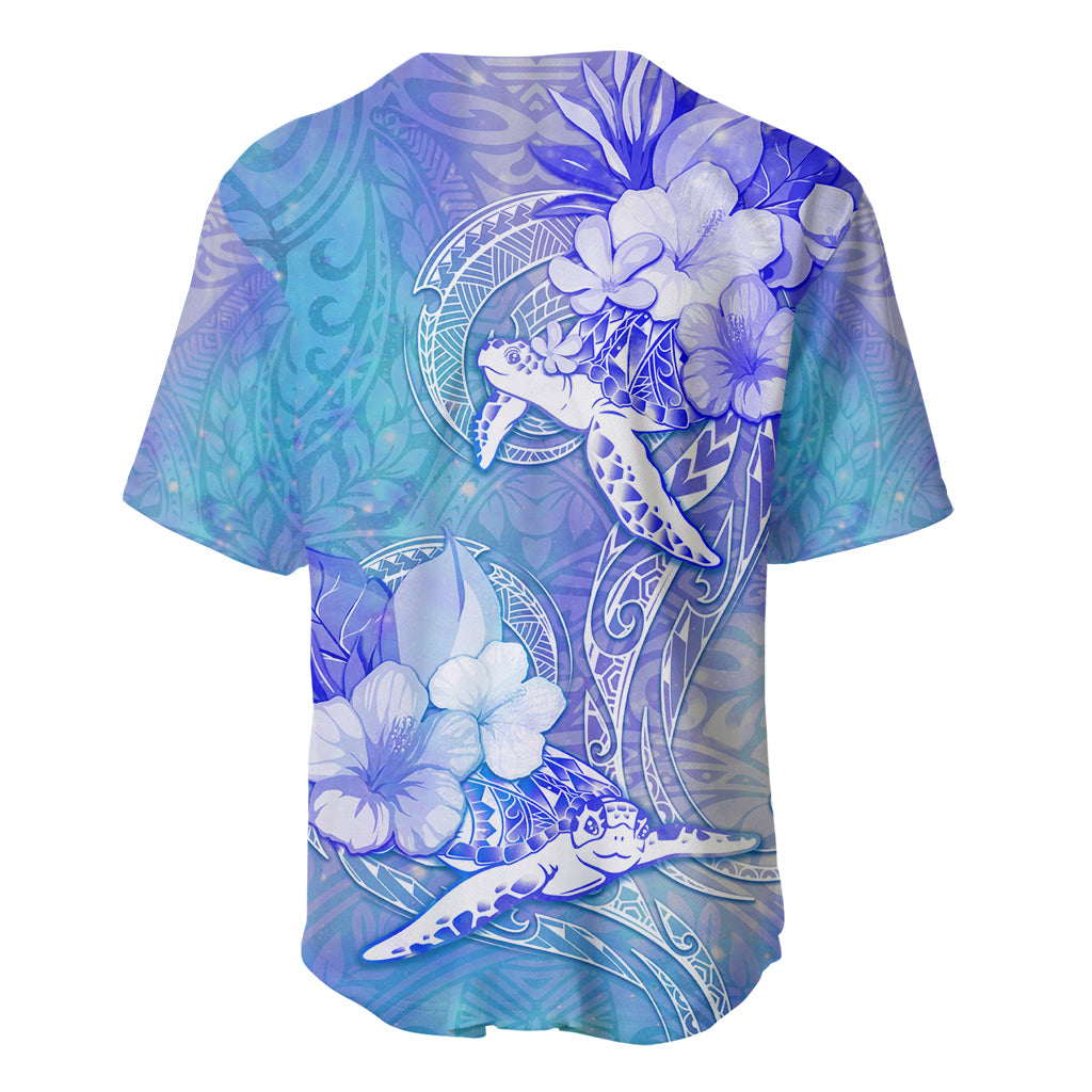 Couple Blue Sea Turtle Heart Love Baseball Jersey LT05 - Polynesian Pride