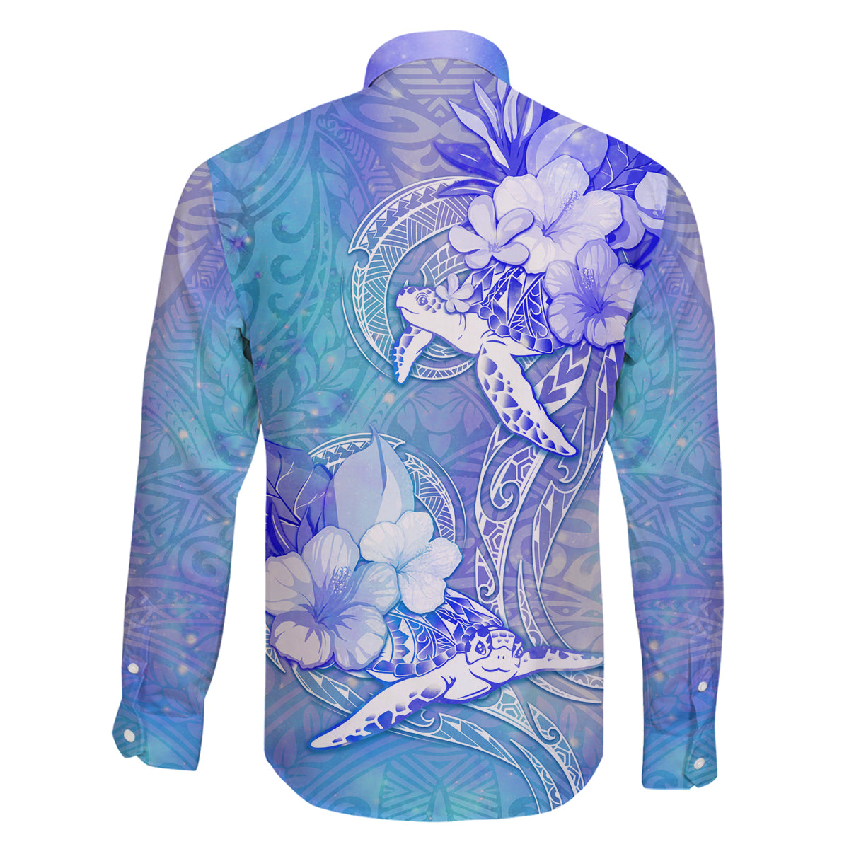 Couple Blue Sea Turtle Heart Love Family Matching Mermaid Dress and Hawaiian Shirt LT05 - Polynesian Pride