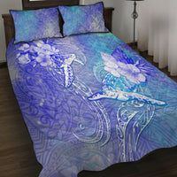 Couple Blue Sea Turtle Heart Love Quilt Bed Set LT05 - Polynesian Pride