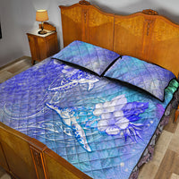 Couple Blue Sea Turtle Heart Love Quilt Bed Set LT05 - Polynesian Pride