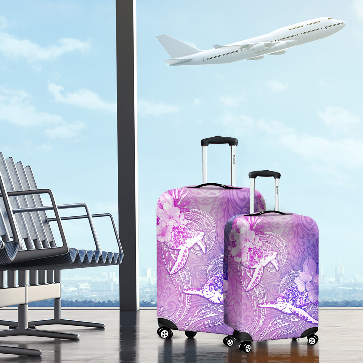 Couple Sea Turtle Love Give Us A Fairytale Luggage Cover LT05 - Polynesian Pride