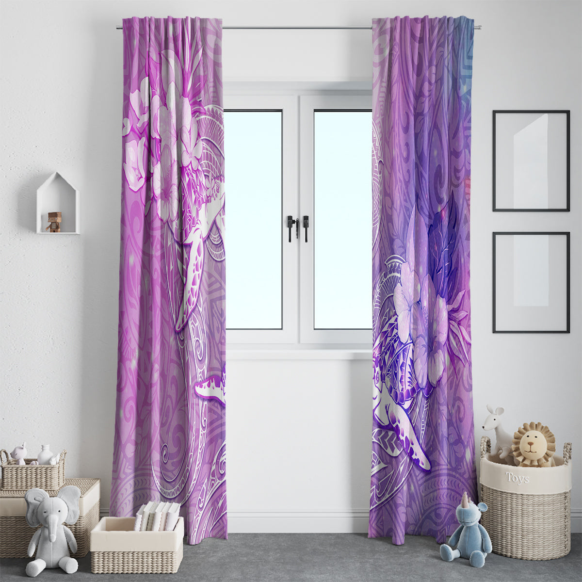 Couple Sea Turtle Love Give Us A Fairytale Window Curtain LT05 - Polynesian Pride