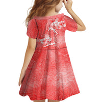 Polynesia Sea Turtle Couple Family Matching Off Shoulder Short Dress and Hawaiian Shirt Happy Valentine Day Red LT05 - Polynesian Pride