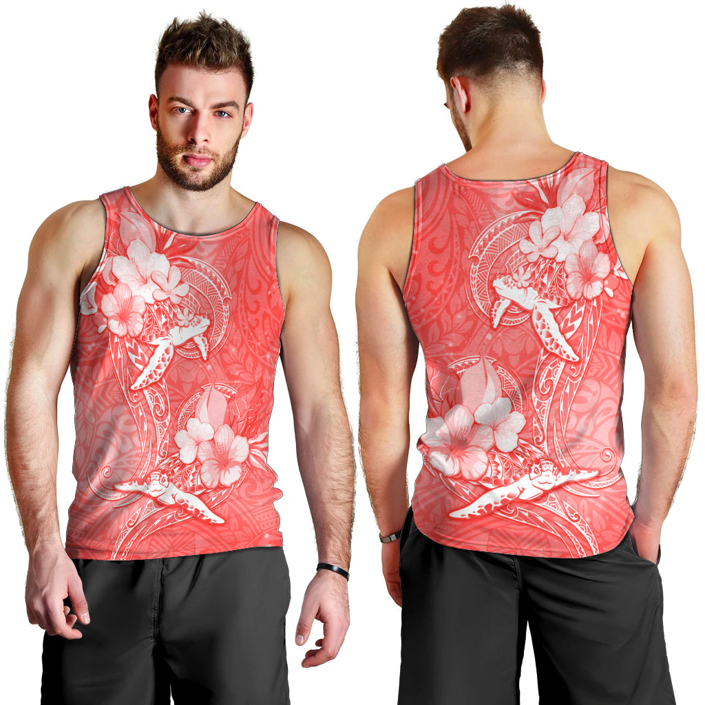 Polynesia Sea Turtle Couple Men Tank Top Happy Valentine Day Red LT05 - Polynesian Pride
