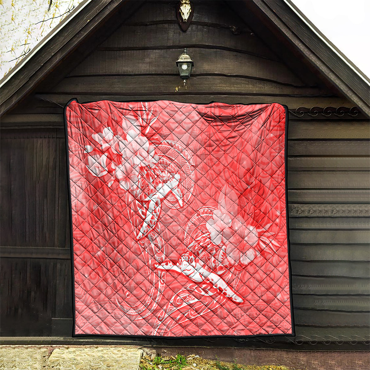 Polynesia Sea Turtle Couple Quilt Happy Valentine Day Red LT05 - Polynesian Pride