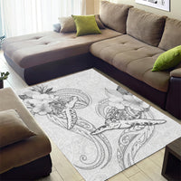 Polynesia Sea Turtle Couple Area Rug Happy Valentine Day White LT05 - Polynesian Pride