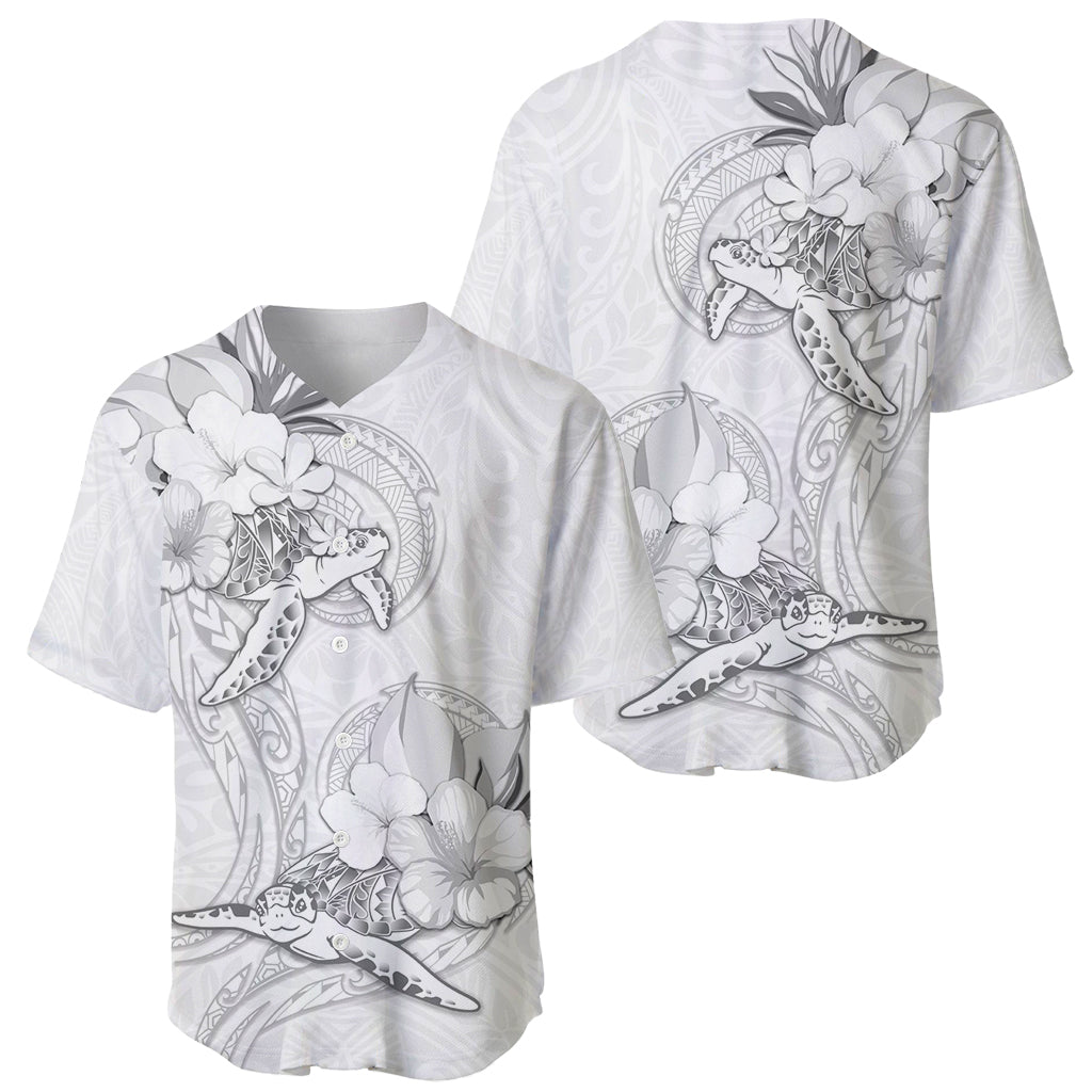 Polynesia Sea Turtle Couple Baseball Jersey Happy Valentine Day White LT05 - Polynesian Pride