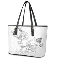 Polynesia Sea Turtle Couple Leather Tote Bag Happy Valentine Day White LT05 - Polynesian Pride