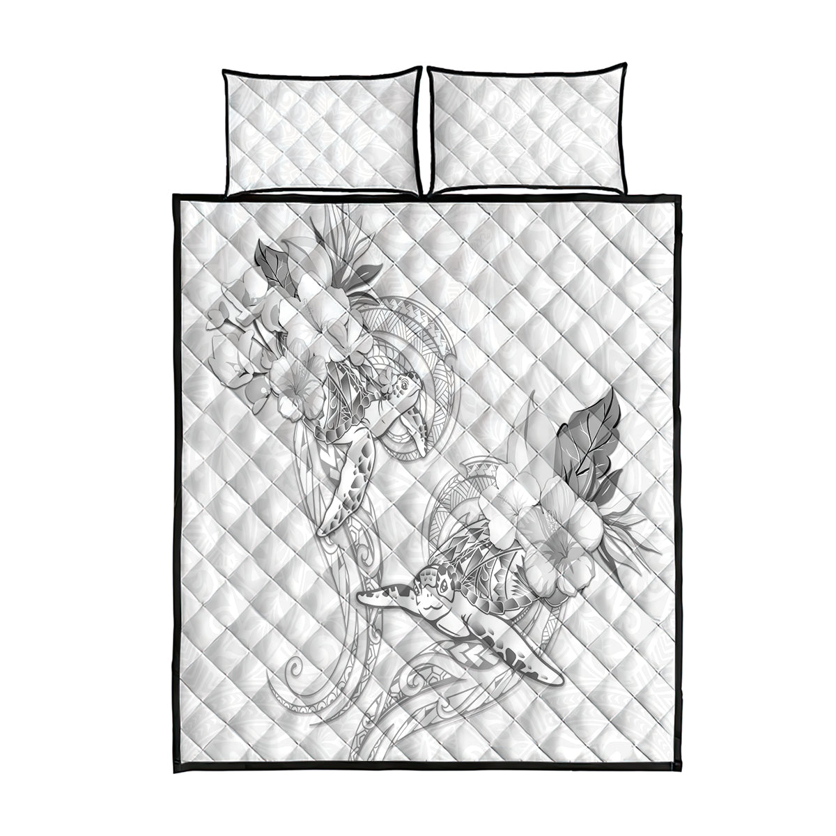 Polynesia Sea Turtle Couple Quilt Bed Set Happy Valentine Day White LT05 White - Polynesian Pride