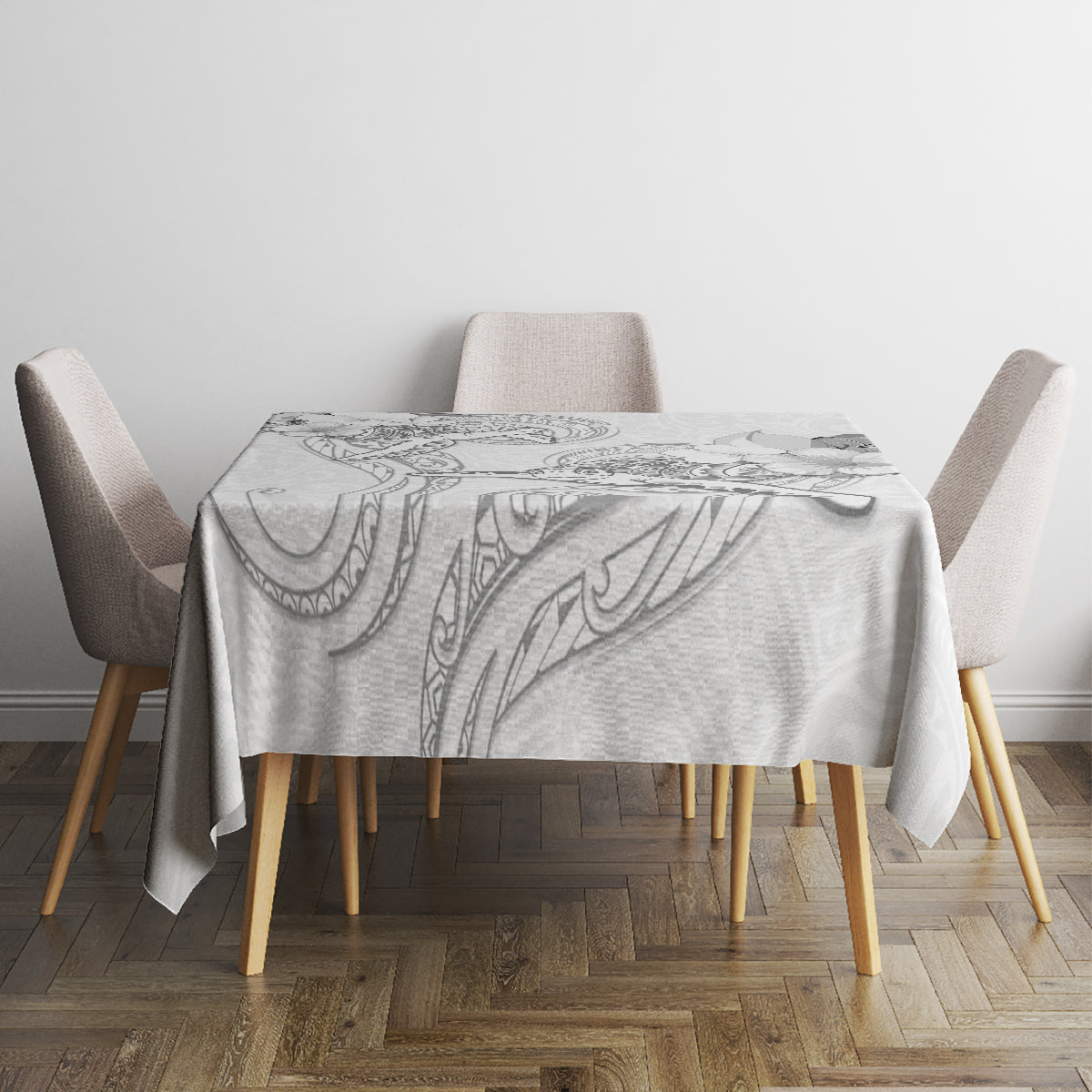 Polynesia Sea Turtle Couple Tablecloth Happy Valentine Day White LT05 - Polynesian Pride