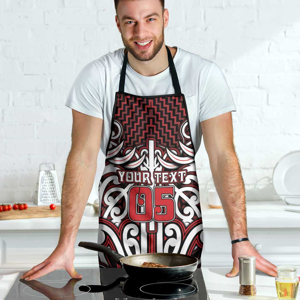 Custom Aotearoa Ngapuhi Apron Maori Tribal Pattern Mix Poutama