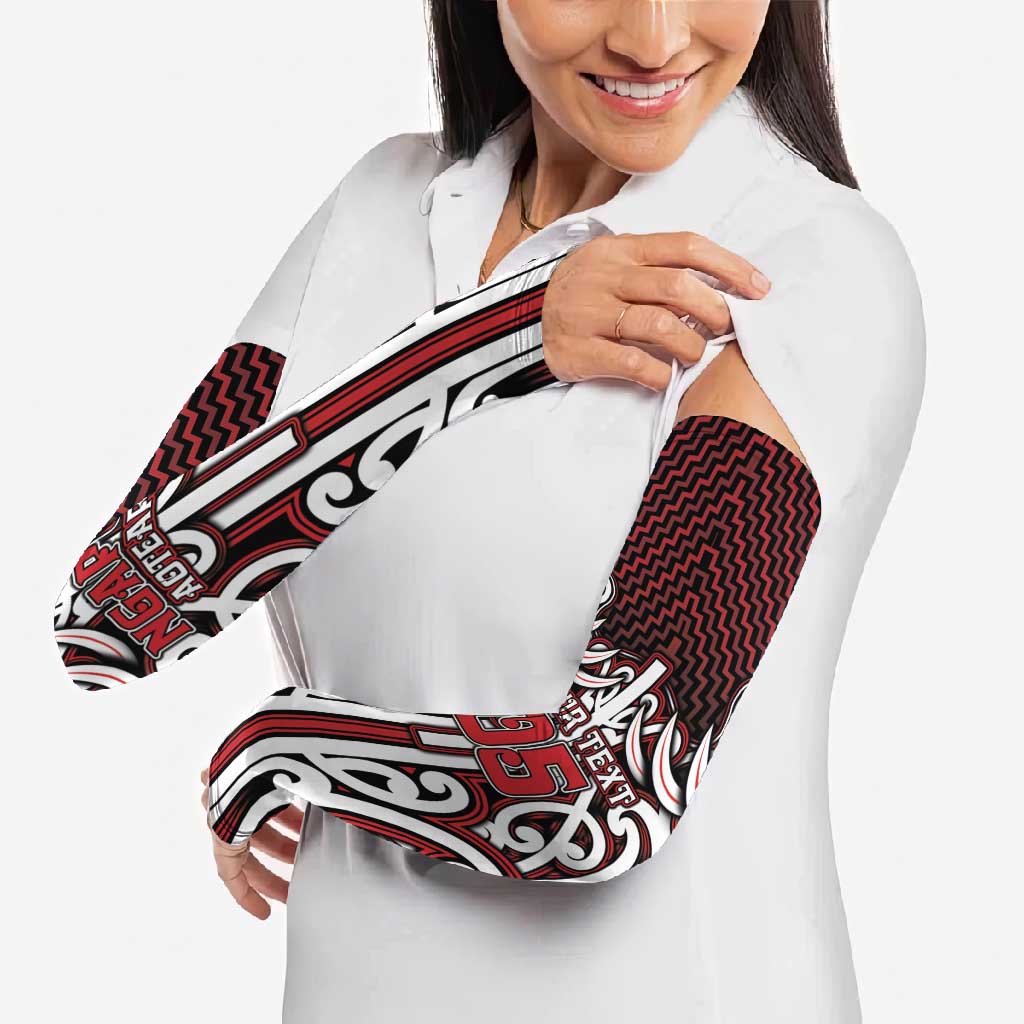 Custom Aotearoa Ngapuhi Arm Sleeves Maori Tribal Pattern Mix Poutama
